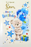 Son Birthday - Cute Bear With Balloons