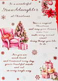 Granddaughter Christmas - Traditional Pink Chair & Gifts