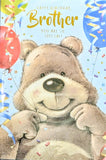 Brother Birthday - Cute Bear With Balloons