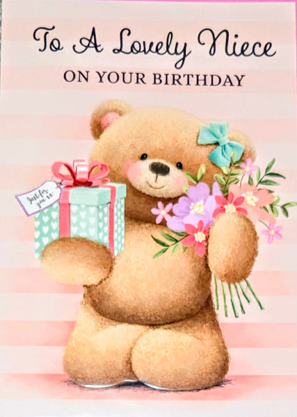 Niece Birthday - Cute Bear Pink