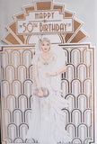 50 Birthday Female - Gold art deco