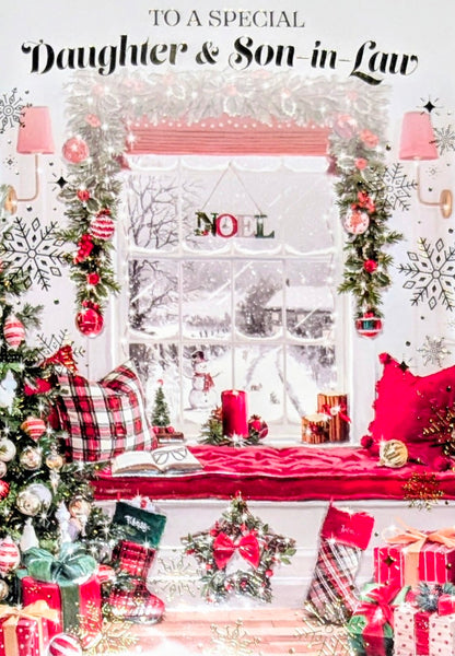 Daughter & Son In Law Christmas - Traditional Window & Candles