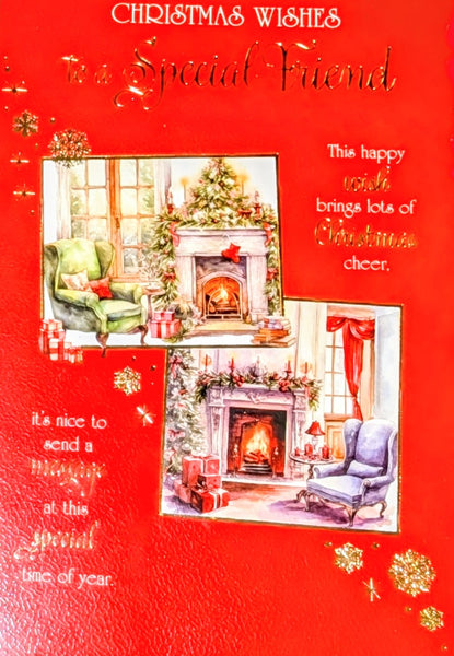 Friend Christmas - Traditional Fireplace