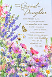 Granddaughter Birthday - Traditional Flowers & Words