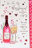 Valentines Husband - Traditional Champagne Bottle & Glasses