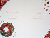 Daughter & Son In Law Christmas - Large 8 Page Traditional Wreath