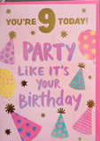 9 Girl Birthday - Pink party