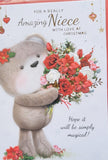 Niece Christmas - Cute bear and flowers