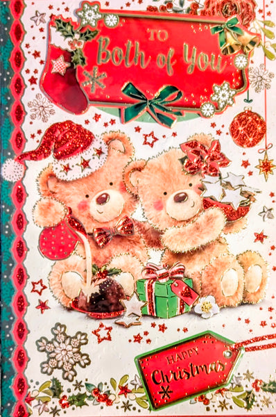 To Both Of You Christmas - Cute Bears With Gifts