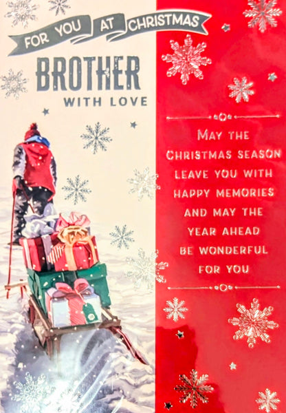 Brother Christmas - Traditional Man Pulling Sledge