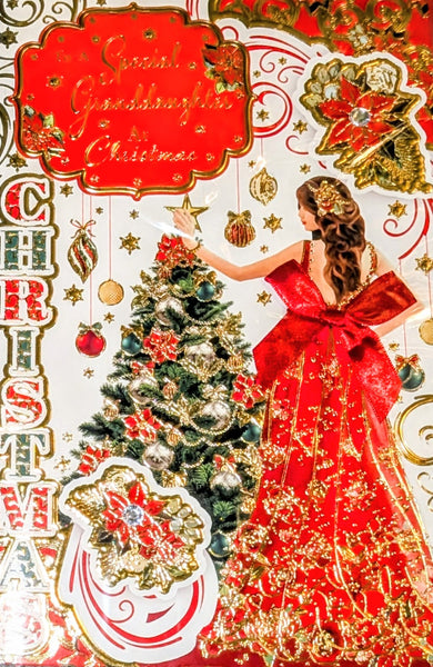 Granddaughter Christmas - Large 8 Page Traditional Dress