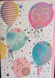 65 Birthday Female - Traditional Flowers & Butterflies