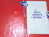9 Boy Birthday - Blue Football Balloons