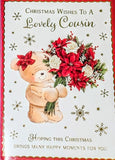 Cousin Christmas female - Cute Bear With Bouquet