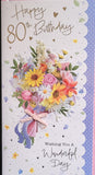 80 Birthday Female - Slim Bouquet
