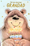 Grandad Birthday - Cute Bear With Cake