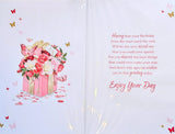 Open Female Birthday - Traditional Pink Box & Flowers