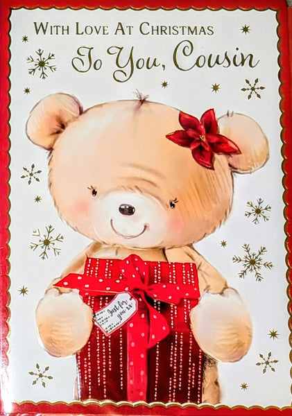 Cousin Christmas female - Cute Bear With Gift Box