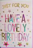 Open Female Birthday - Pale Pink