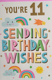 11 Girl Birthday - Rainbow Sending