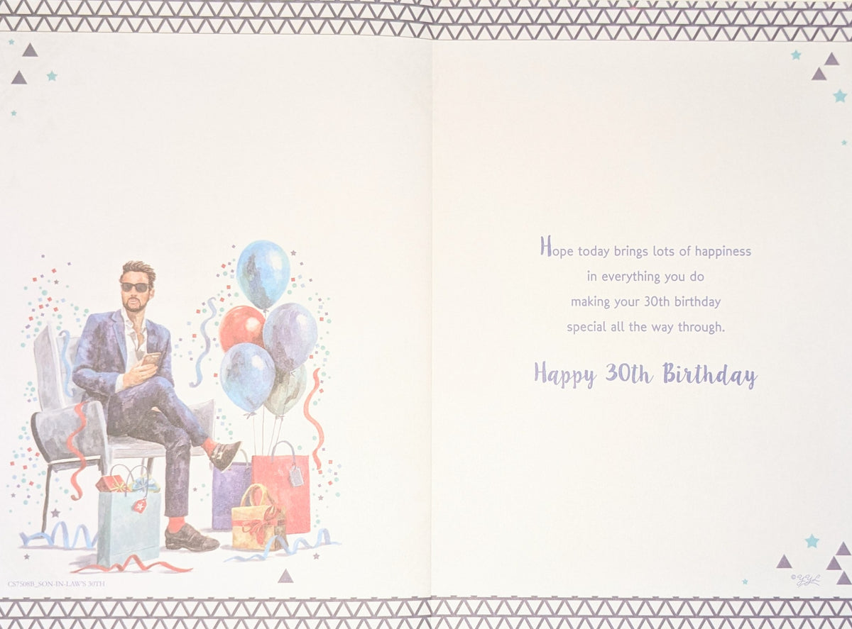 Son In Law 30 Birthday - Badged – Cards Delights