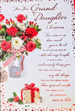 Granddaughter Christmas - Traditional Flower Words