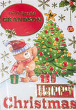 Grandson Christmas - Cute Bear & Tree