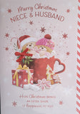 Niece & Husband Christmas - Cute Bears in teacup