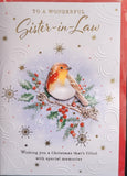 Sister In Law Christmas - Traditional Robin