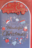 Son Christmas - modern blue