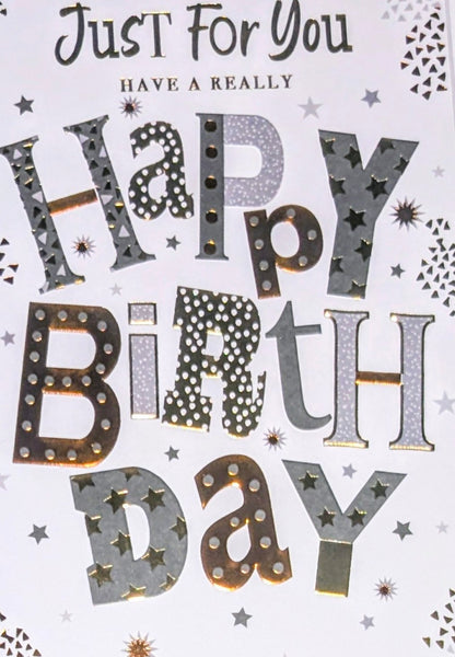 Open Male Birthday - Black & Gold