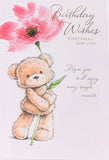 Open Female Birthday - Cute Big Pink Flower