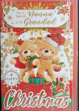 Nanna & Grandad Christmas - Cute big brown bears