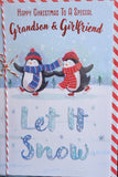 Grandson & Girlfriend Christmas - Cute Penguins