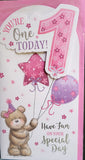 1 Girl Birthday - Platinum Slim Alphabet