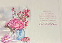 Get Well Soon - Flowers In Glass Vase