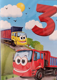 3 Boy Birthday - Trucks