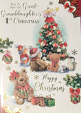 Great Granddaughter 1st Christmas - Cute Bears & Tree