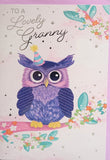 Granny Birthday - Purple Owl