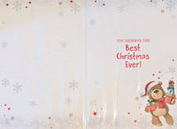 Great Grandson Christmas - Cute Bear With Gift Boxes