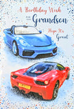 Grandson Birthday - Red & Blue Sports Cars