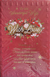 Wife Christmas - Large 8 Page Red With love