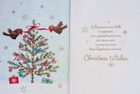 Sister & Brother In Law Christmas - Large Traditional Robins & Tree