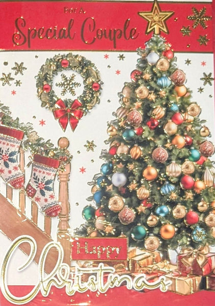 Special Couple Christmas - Traditional Tree & Stairs