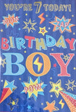 7 Boy Birthday - Blue Stars