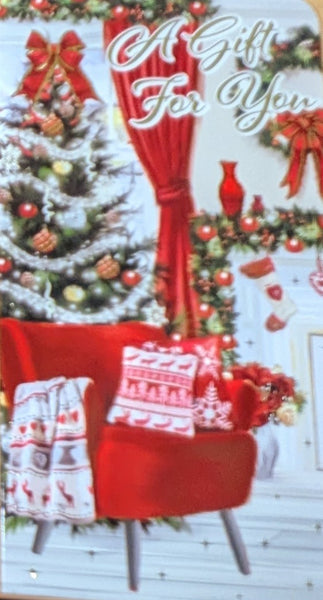 Open Christmas Money Wallet - Living Room