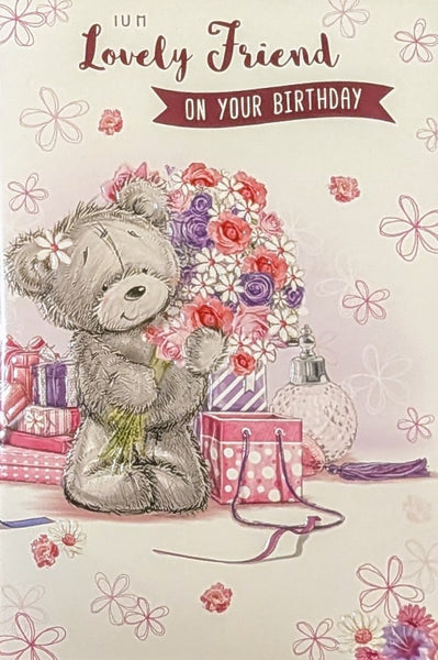 Friend Birthday - Cute Flowers & Gift Lovely