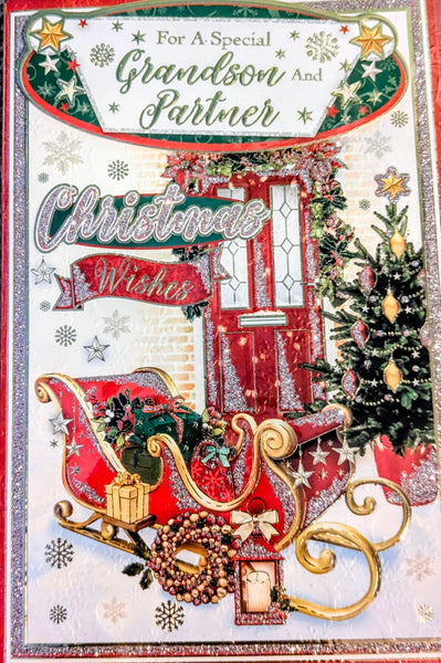 Grandson & Partner Christmas - Traditional Door & Sleigh