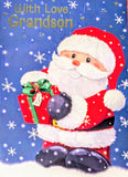 Grandson Christmas - Santa With Gift