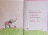 Granddaughter 1 Birthday - Cute Pink Elephant